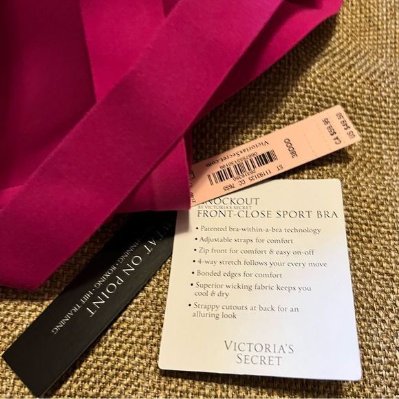 NWT 38DDD Victoria’s Secret Sport Hot Pink Knockout Strappy Back Sports Bra (38F - Picture 9 of 13